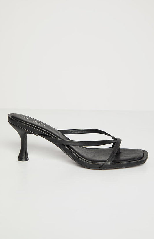 Girls Night Black Strap Kitten Heels