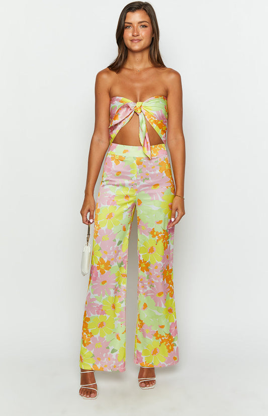 Mykonos Yellow Floral Pants