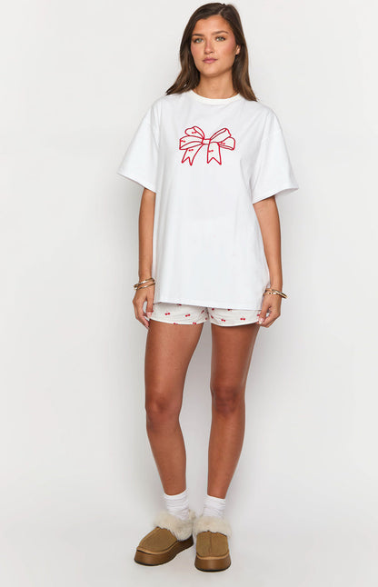 Arnie Bow White Tee