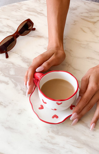 Adore Red Heart Mug Set