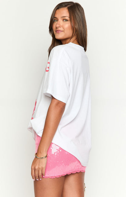 Beginning Rose White Tee