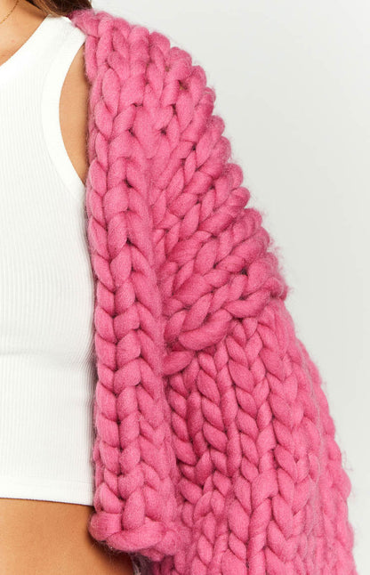 Blush Blossom Pink Knit Cardigan