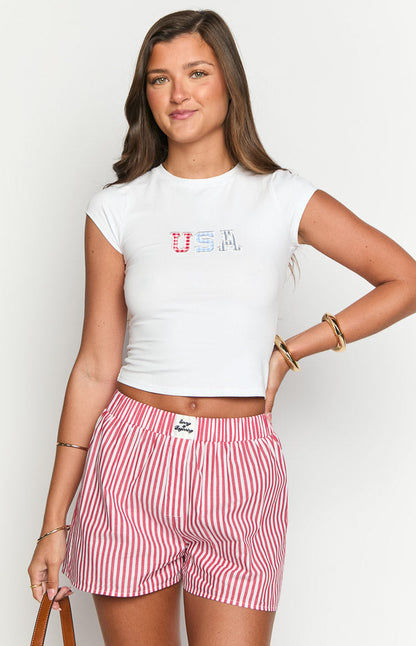 Brad Red Stripe Boxer Shorts