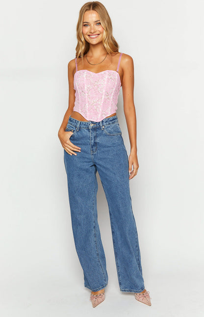 Calliope Mid Wash Mid Rise Slouchy Jeans