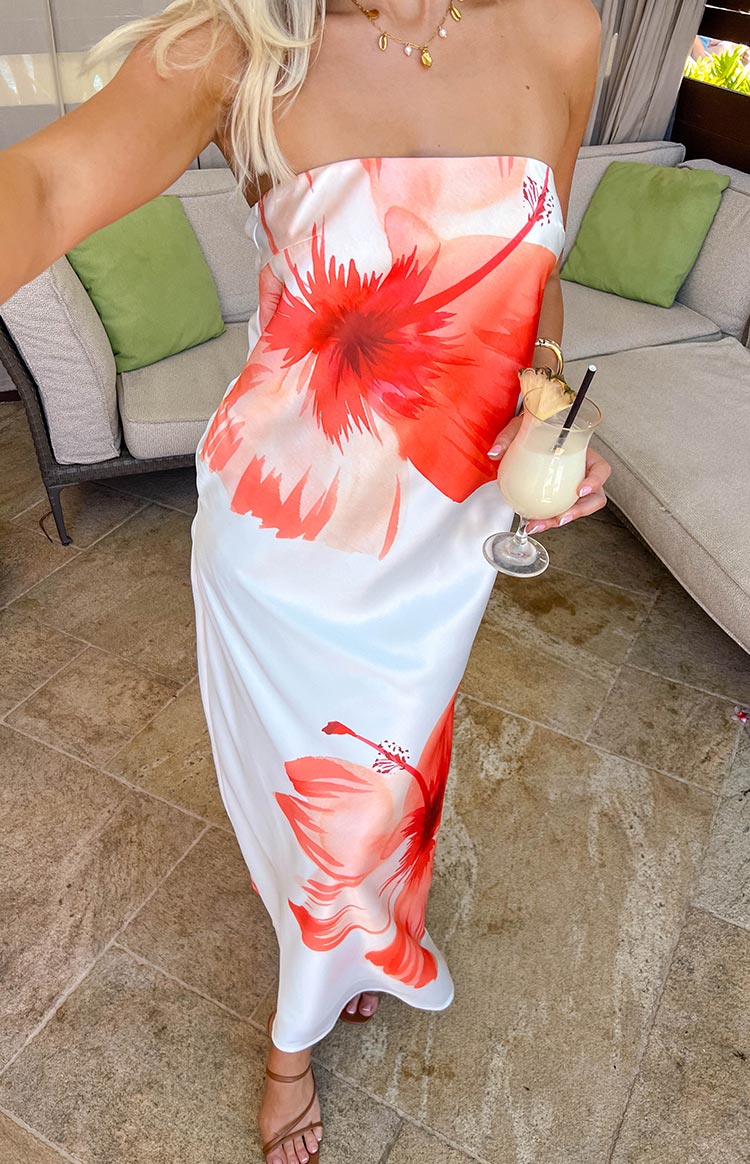 Damia White Floral Maxi Dress
