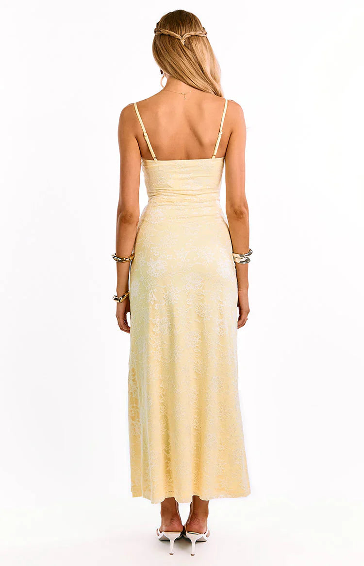 Ely Yellow Lace Maxi Formal Dress - PRE ORDER