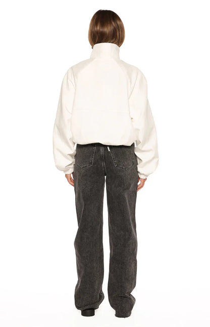 Enya Cream Funnel Neck Sports Jacket