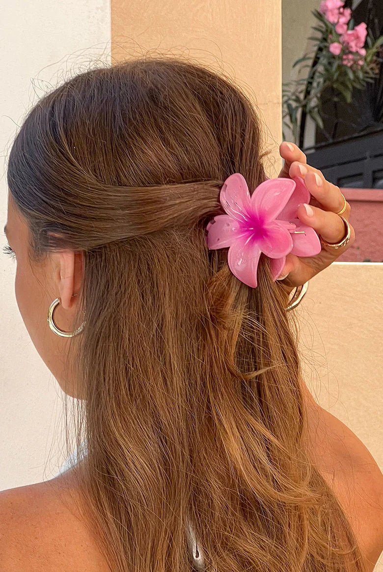 Frangipani Pink Flower Clip