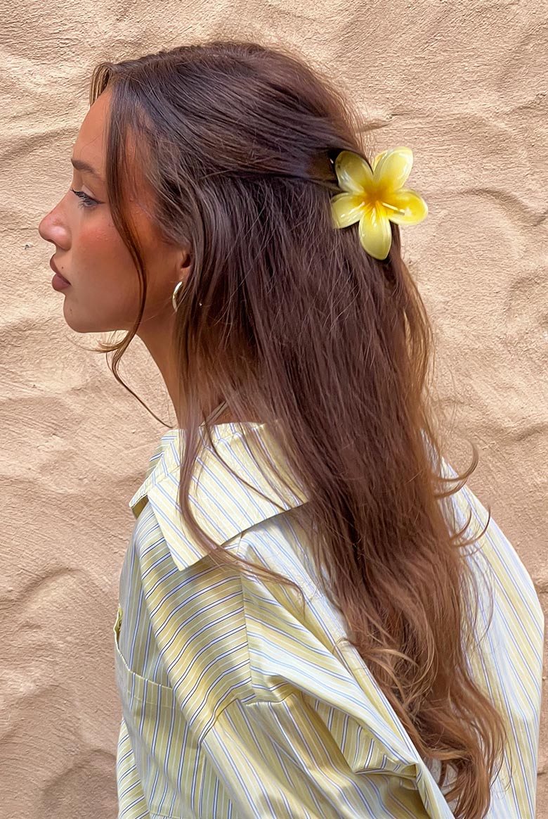 Frangipani Yellow Flower Clip