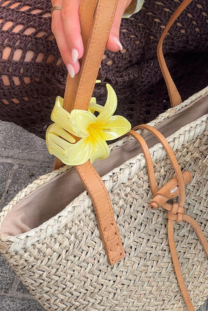 Frangipani Yellow Flower Clip