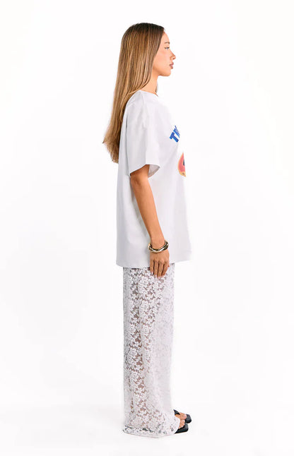 Jev White Lace Pants