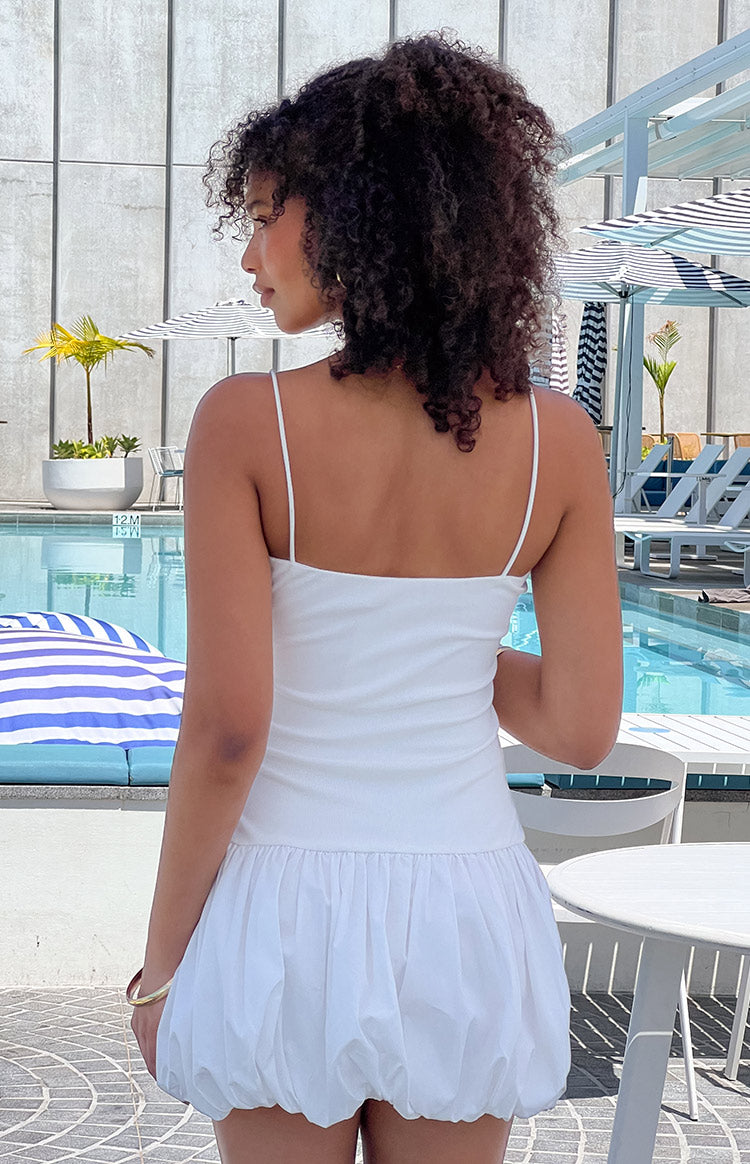 Memories White Bubble Mini Dress