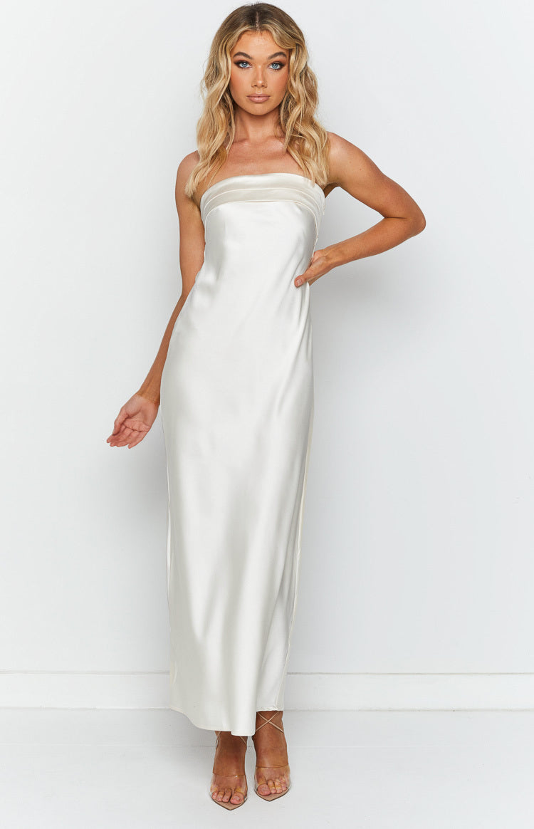 Maiah White Maxi Dress