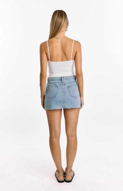 Mallorie White Beaded Top