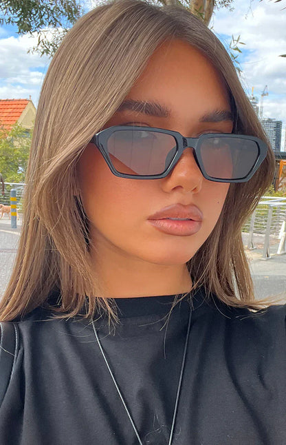 Otra Eyewear Izzy Black Olive Square Frame Sunglasses