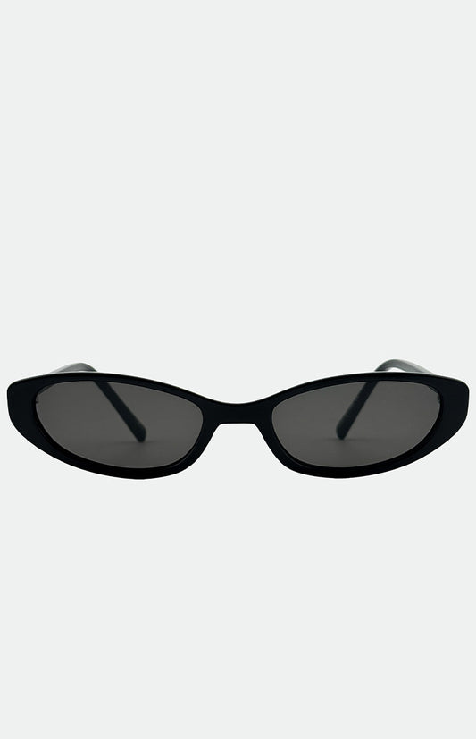 Otra Eyewear LULU Black Thin Cat Eye Sunglasses