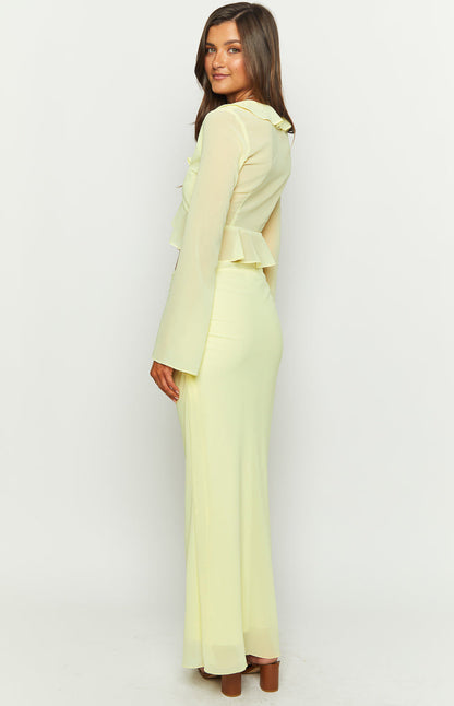 Rarmi Yellow Maxi Skirt