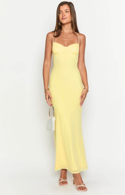Sonia Yellow Maxi Dress