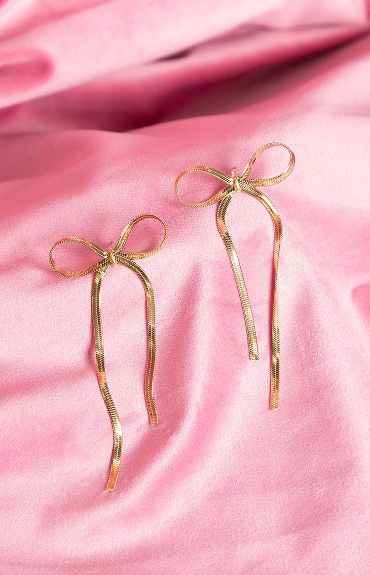 Zenith Gold Bow Earrings (FREE over $100)