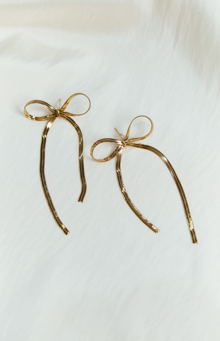 Zenith Gold Bow Earrings (FREE over $100)